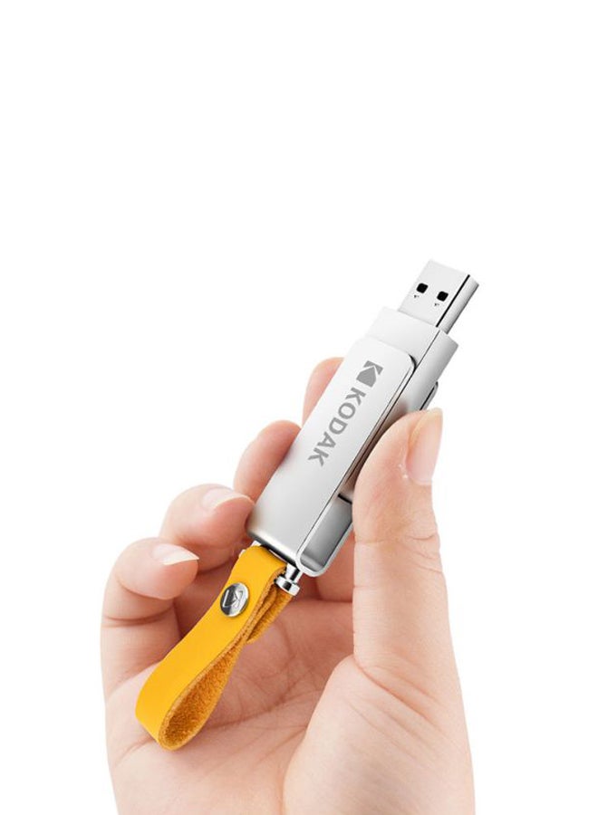 Kodak K133 128GB Metal Portable Waterproof Mini USB3.0 Flash Pen Drive With Sling C6681-128-L Silver  - Image 2