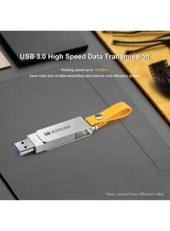 Kodak K133 32GB Metal Portable Waterproof Mini USB3.0 Flash Pen Drive With Sling C6681-32-L Silver  - Image 2