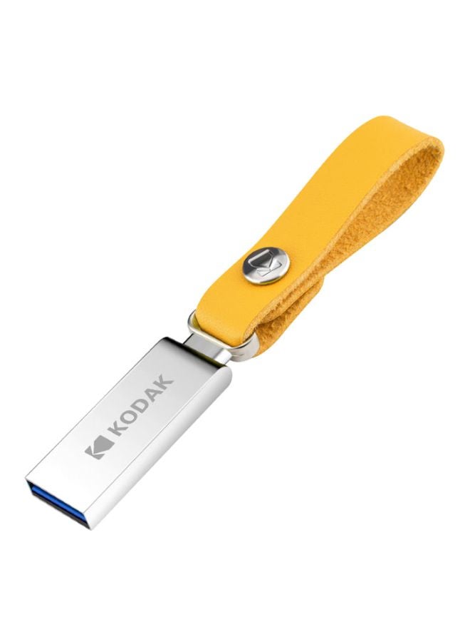 كوداك - فلاش درايف K123 ميني USB 3.0 قابل للحمل ومضاد للماء ومصنوع من المعدن بتصميم على شكل قلم ومزود بحبل بذاكرة تخزين بسعة 64 جيجابايت C6682-64-L فضي - Image 1
