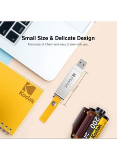 Kodak K133 16GB Metal Portable Waterproof Mini USB3.0 Flash Pen Drive With Sling C6681-16-L Silver  - Image 4