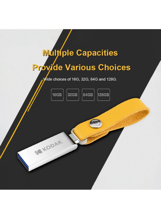 Kodak K123 16GB Metal Portable Waterproof Mini USB3.0 Flash Pen Drive With Sling C6682-16-L Silver  - Image 4
