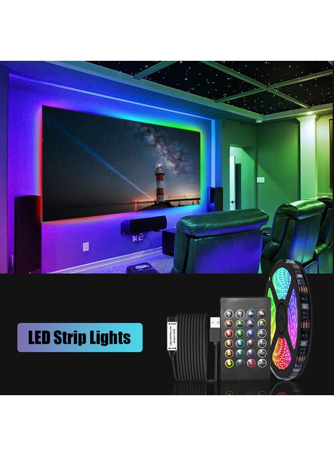 شريط بمصباح LED مع جهاز تحكم عن بُعد متعدد الألوان - Image 3