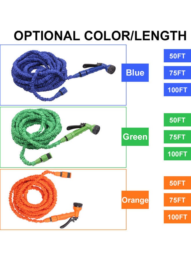 3 Times Expandable Garden Hose Blue