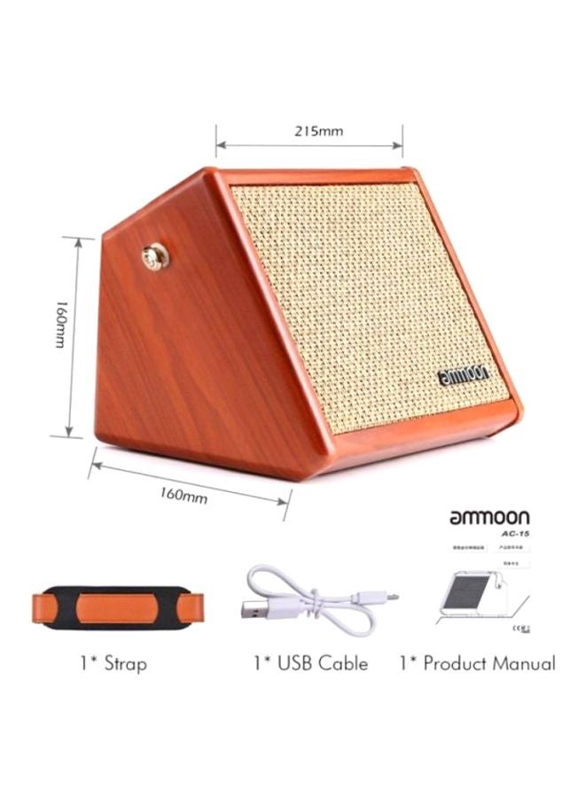 ammoon Portable Acoustic Guitar Amplifier I-5513 Beige/Brown  - Image 2