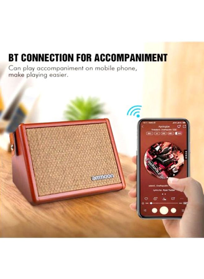 ammoon Portable Acoustic Guitar Amplifier I-5513 Beige/Brown  - Image 3