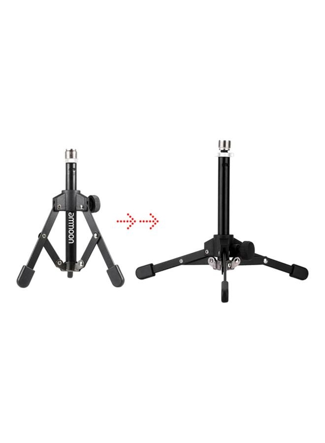 ammoon Mini Foldable Microphone Stand With Clip Holder I2383 Black  - Image 3