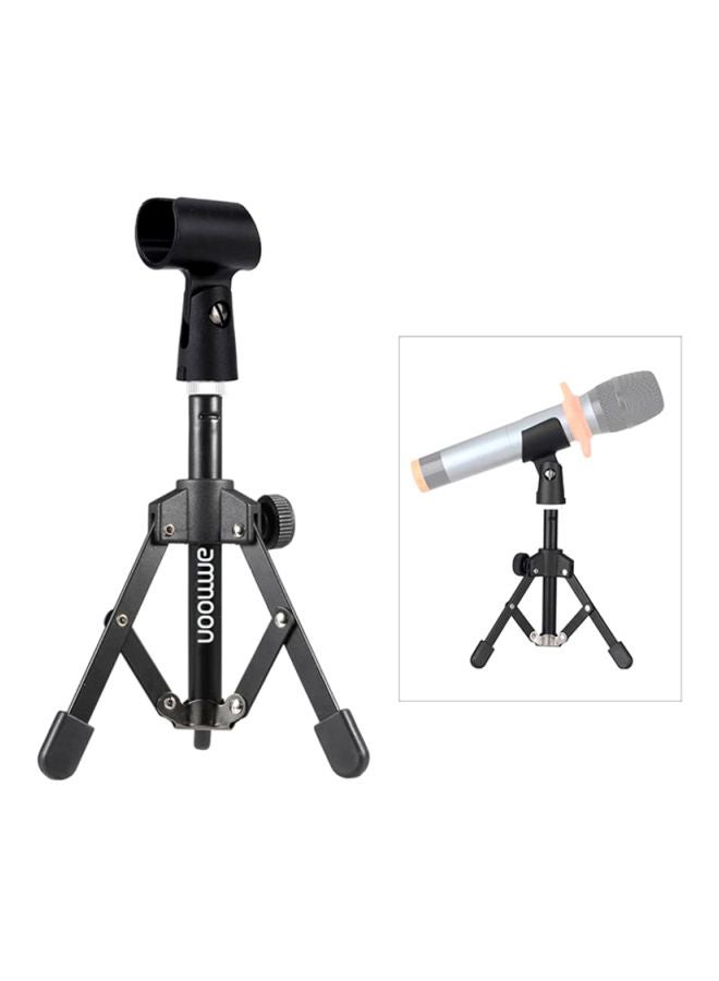 ammoon Mini Foldable Microphone Stand With Clip Holder I2383 Black  - Image 4