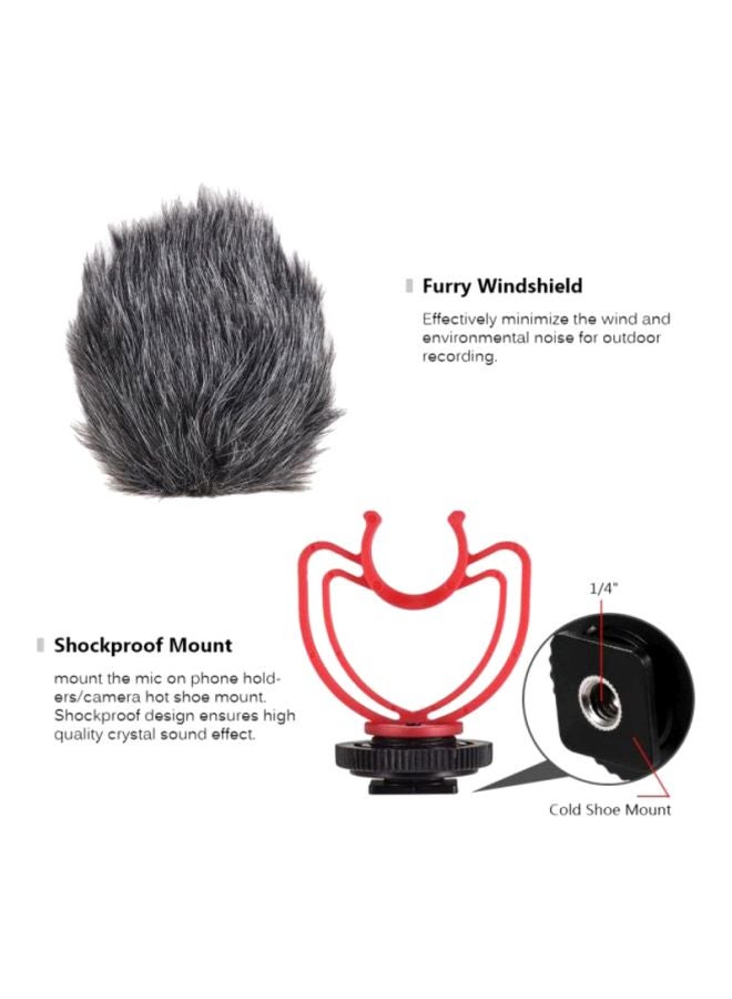 ANDOER Andoer AD-M2 Cardioid Directional Condenser Microphone AD-M2 Black/Grey  - Image 3