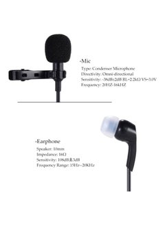 ANDOER Clip-On Lapel Lavalier Microphone Mic LU-D4694B Black  - Image 2