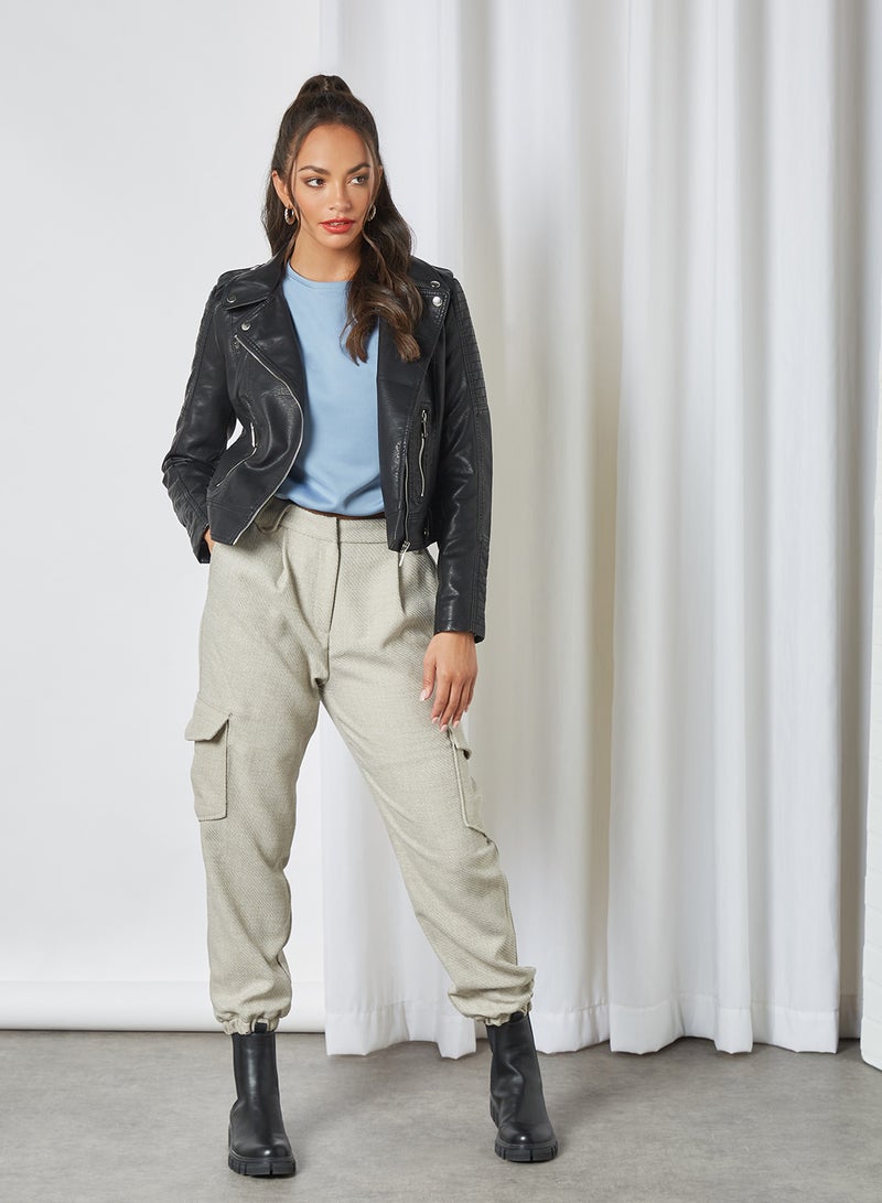 trendyol - Plain Cropped Sweatshirt Blue - Image 1