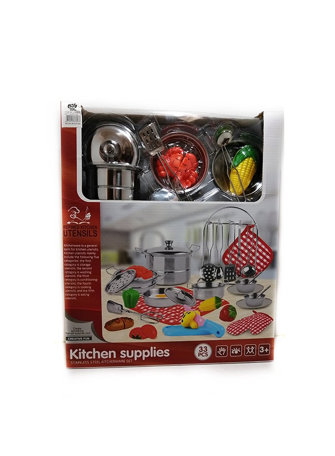 Stainles Steel Kitchen Ware Playset - v1614978807/N44029299A_3