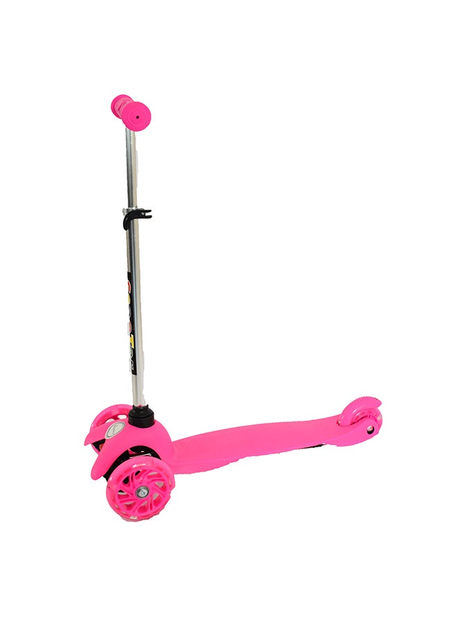 AMLA 3 Wheeler LED Light Adjustable Push Pleasant Design Steel Kick Scooter, 3+ Years Pink 63.5x12.7x68.6cm