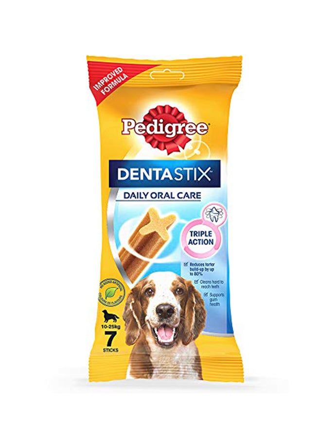 Pedigree - Dentastix Daily Oral Care, Triple Action x 7, Brown 180grams - Image 1