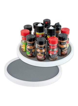 Turntable Round Rotating Spice Organizer Grey/White 25cm - v1615031509/N44980546A_1