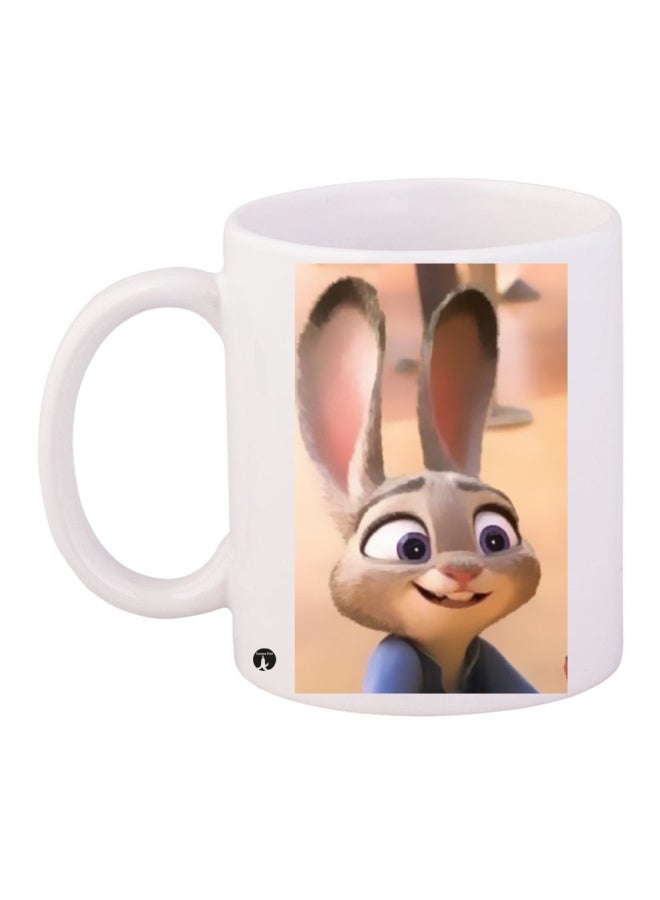 BP Printed Ceramic Coffee Mug White/Beige/Blue