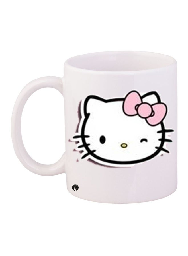 BP Printed Ceramic Coffee Mug White/Pink/Black
