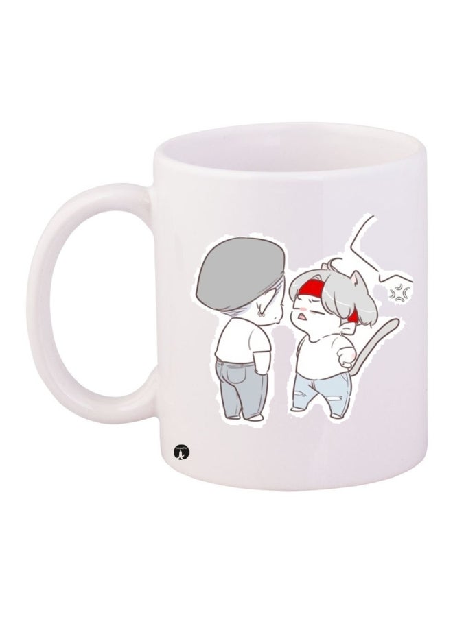 BP Printed Coffee Mug White/Grey/Red
