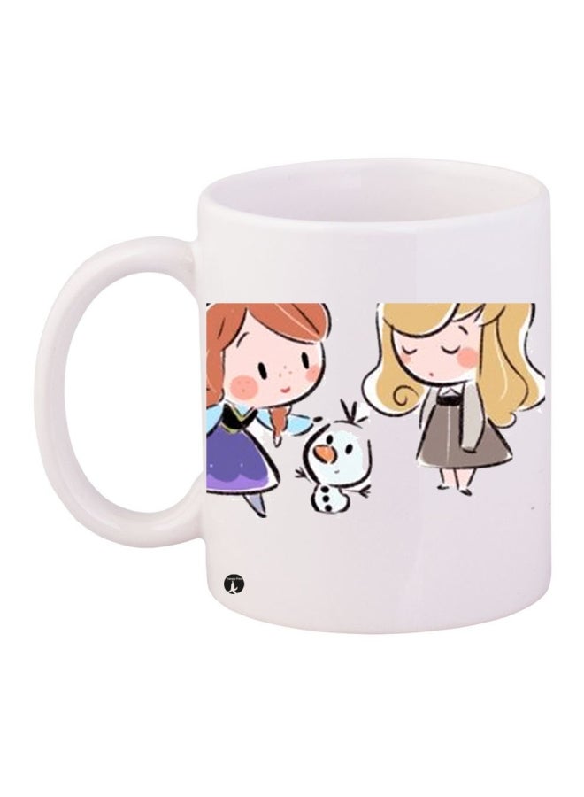 قدح قهوة مطبوع أبيض/أرجواني/أزرق