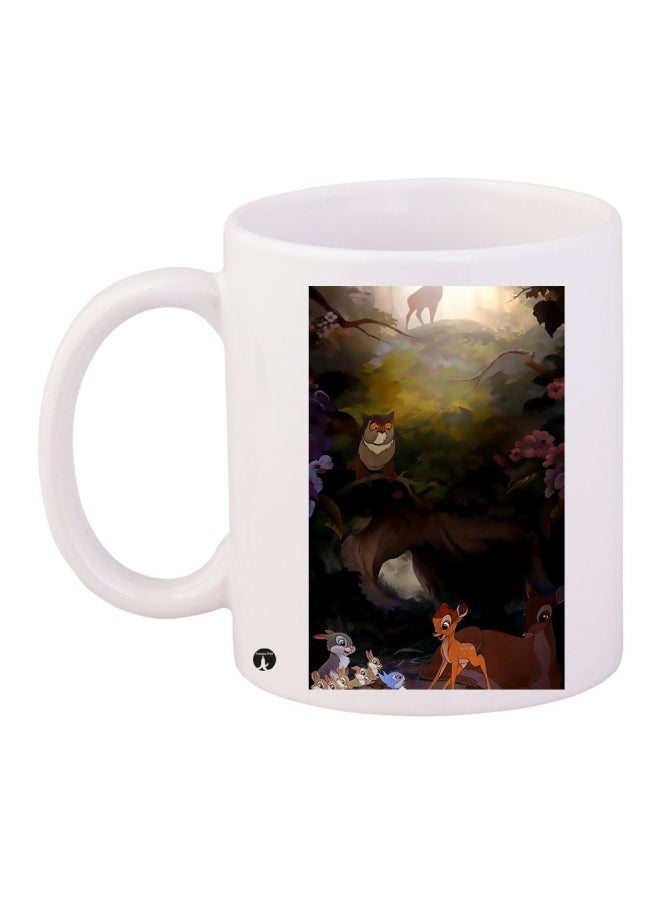 بي بي قدح قهوة مطبوع أبيض/أسود/بني