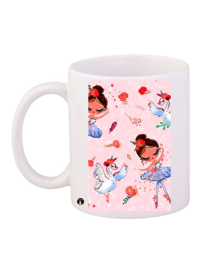 BP Printed Coffee Mug White/Pink/Blue