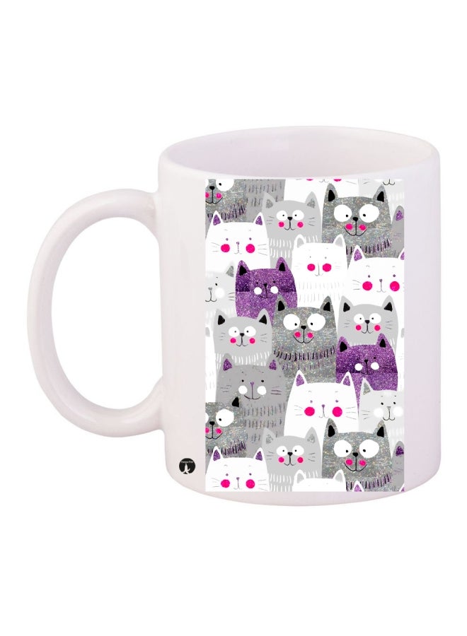 BP Printed Coffee Mug White/Purple/Pink