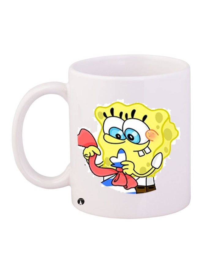 بي بي قدح قهوة مطبوع أبيض/ أصفر/ أحمر