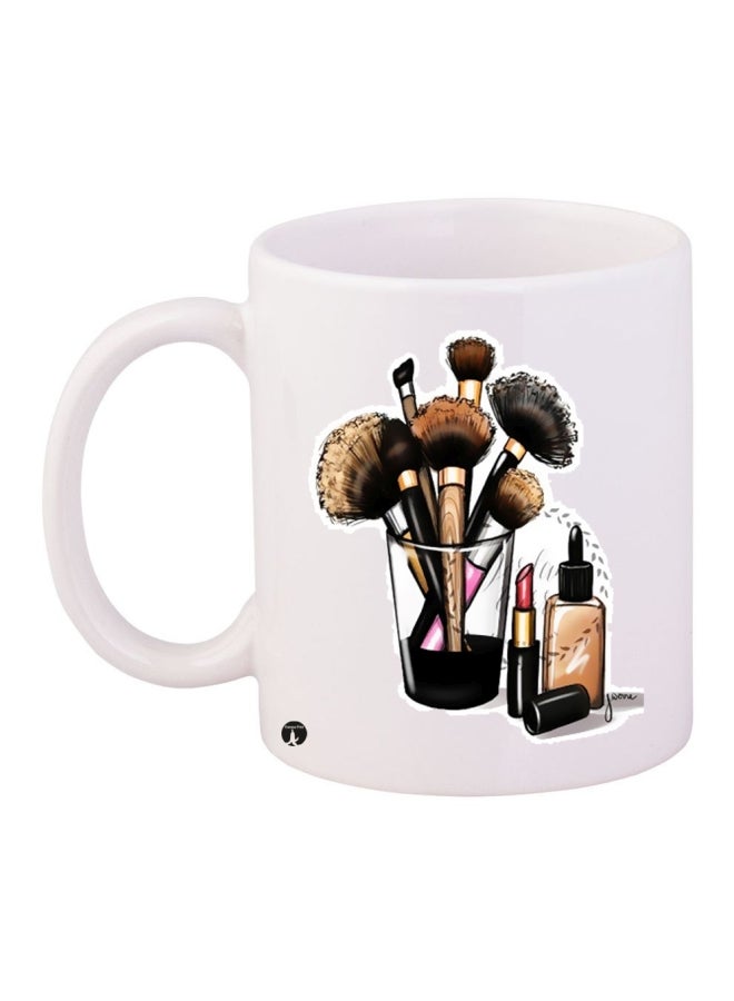 BP Printed Coffee Mug White/Black/Brown