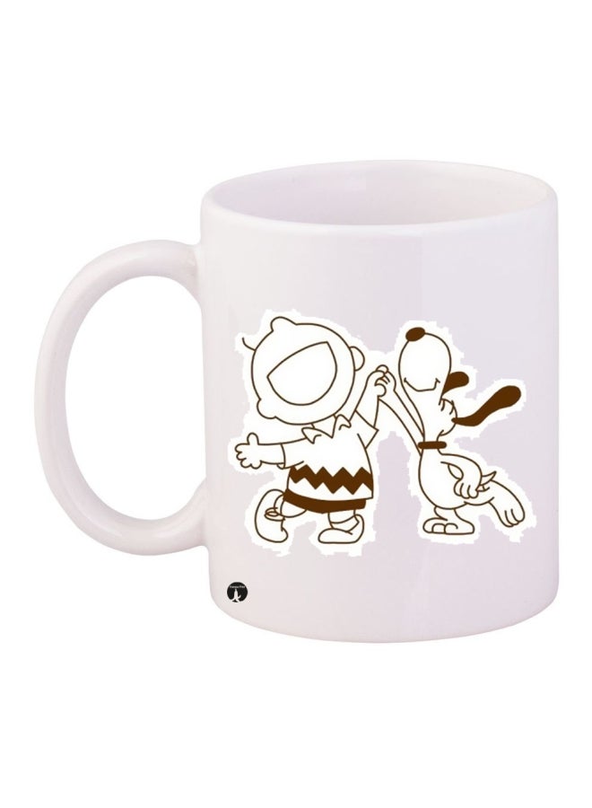 BP Printed Coffee Mug White/Brown