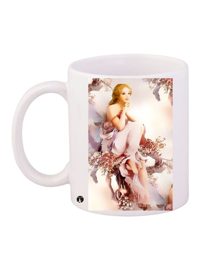 BP Printed Coffee Mug White/Pink/Gold