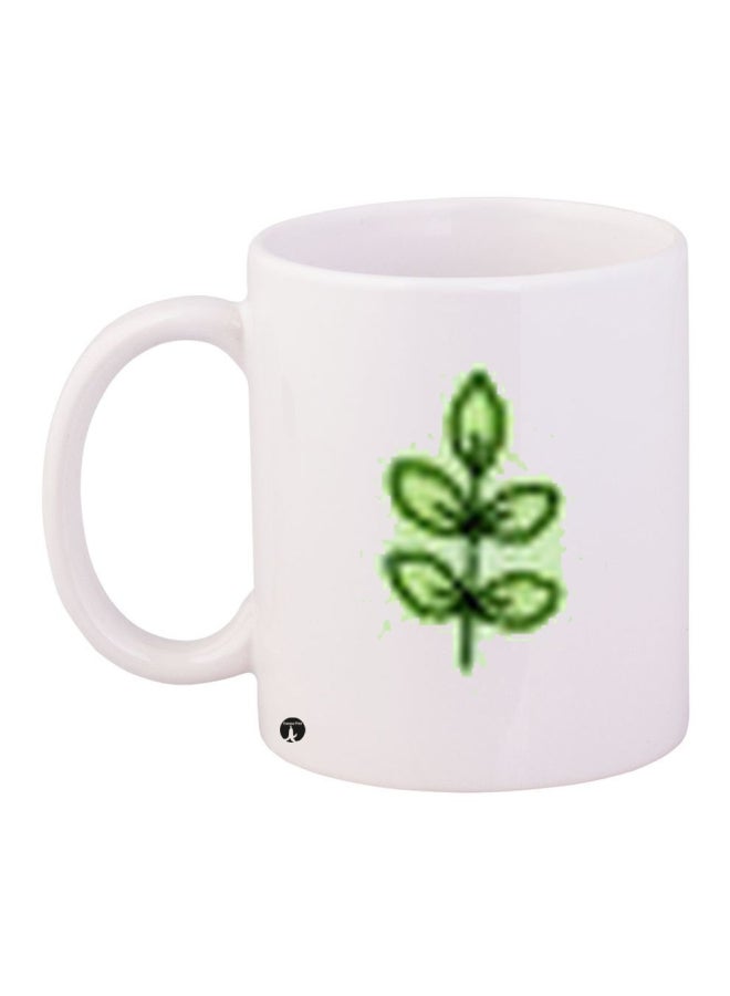 Printed Coffee Mug White/Green