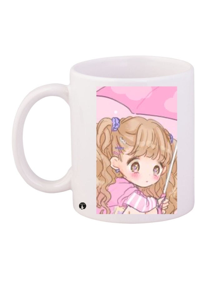 BP Printed Coffee Mug White/Brown/Pink