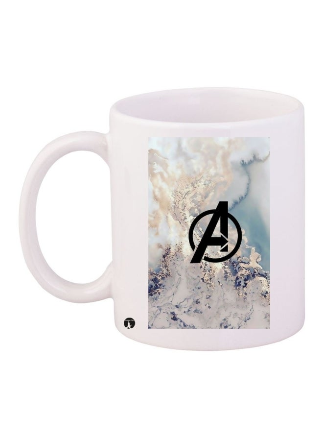 بي بي قدح قهوة مطبوع أبيض / أسود / أزرق