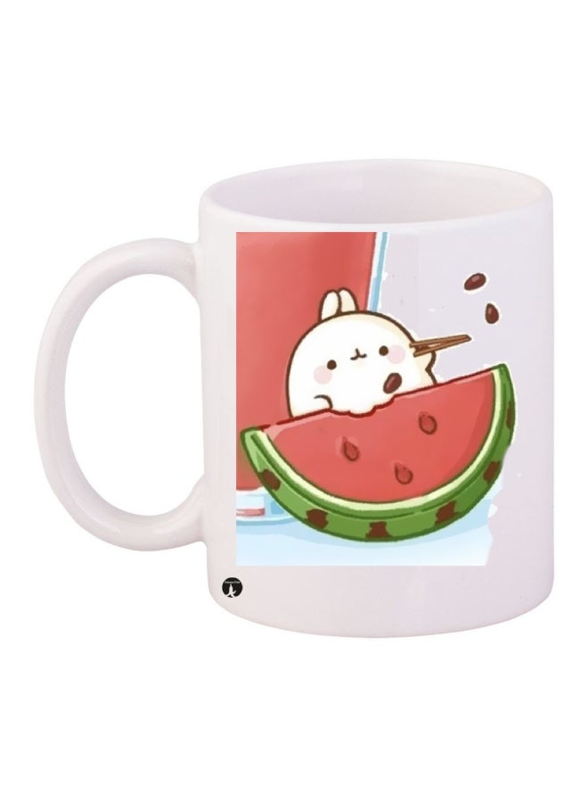 BP Printed Ceramic Coffee Mug White/Green/Red