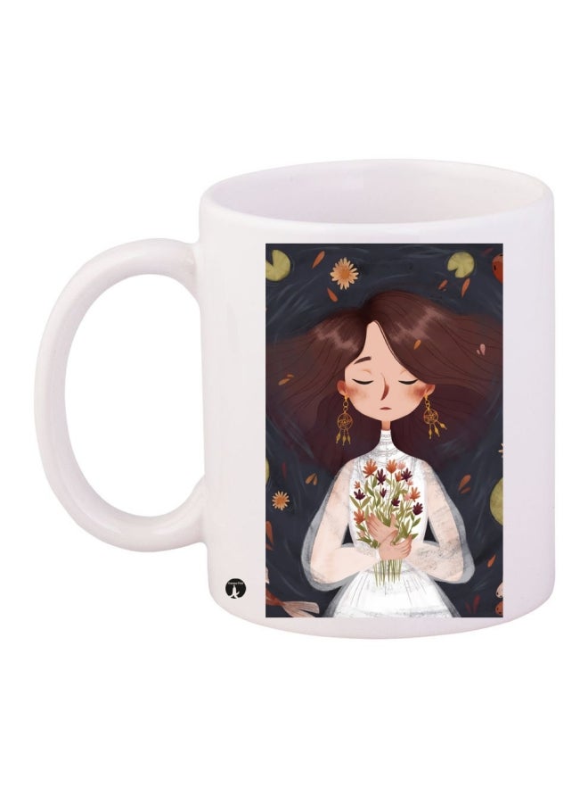 بي بي قدح قهوة مطبوع أبيض/أسود/بني