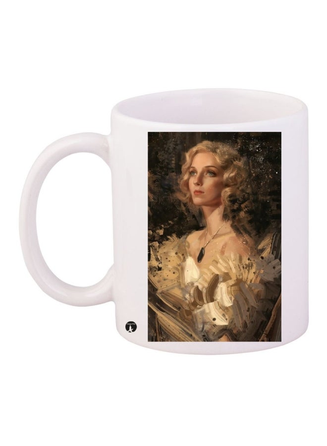 Printed Coffee Mug White/Beige/Black