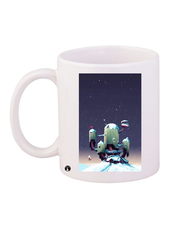 BP Printed Coffee Mug White/Green/Blue