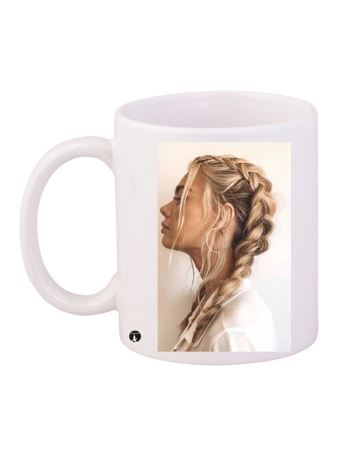 Printed Coffee Mug White/Brown/Beige