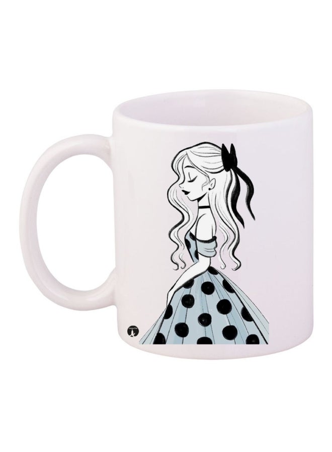 بي بي قدح قهوة مطبوع أبيض/ أسود