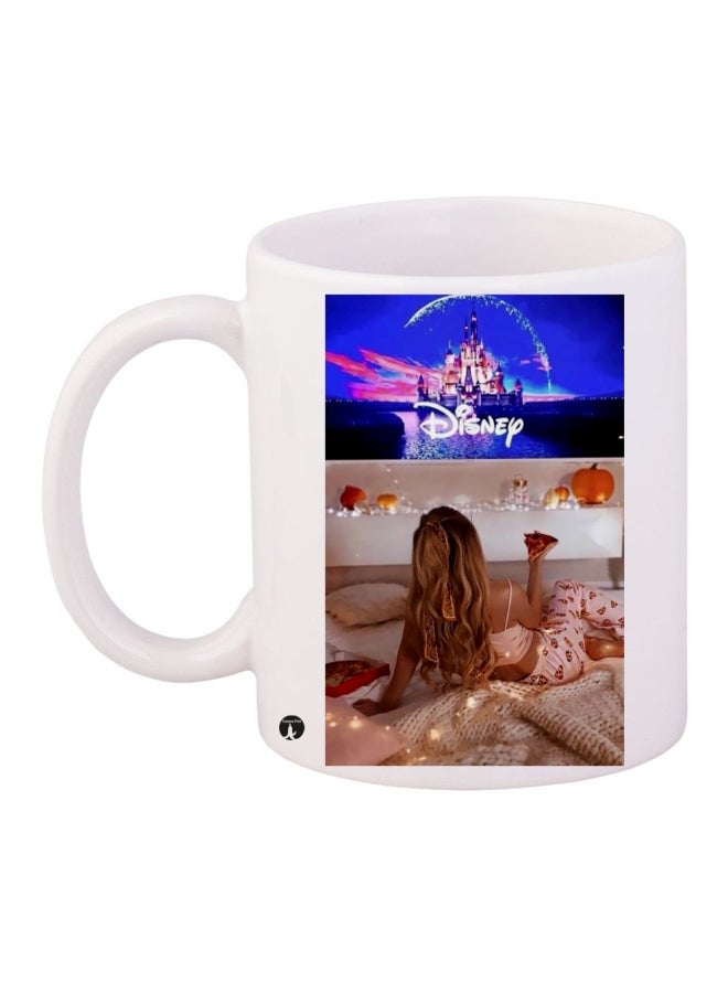 BP Printed Ceramic Coffee Mug White/Blue/Brown