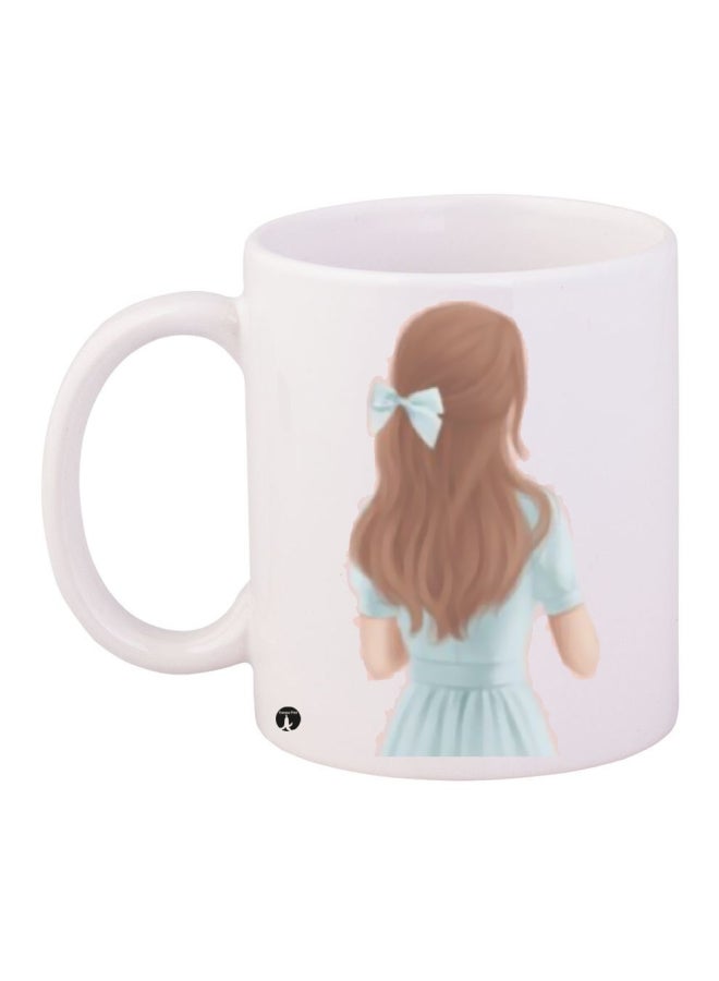 BP Printed Ceramic Coffee Mug White/Blue/Brown