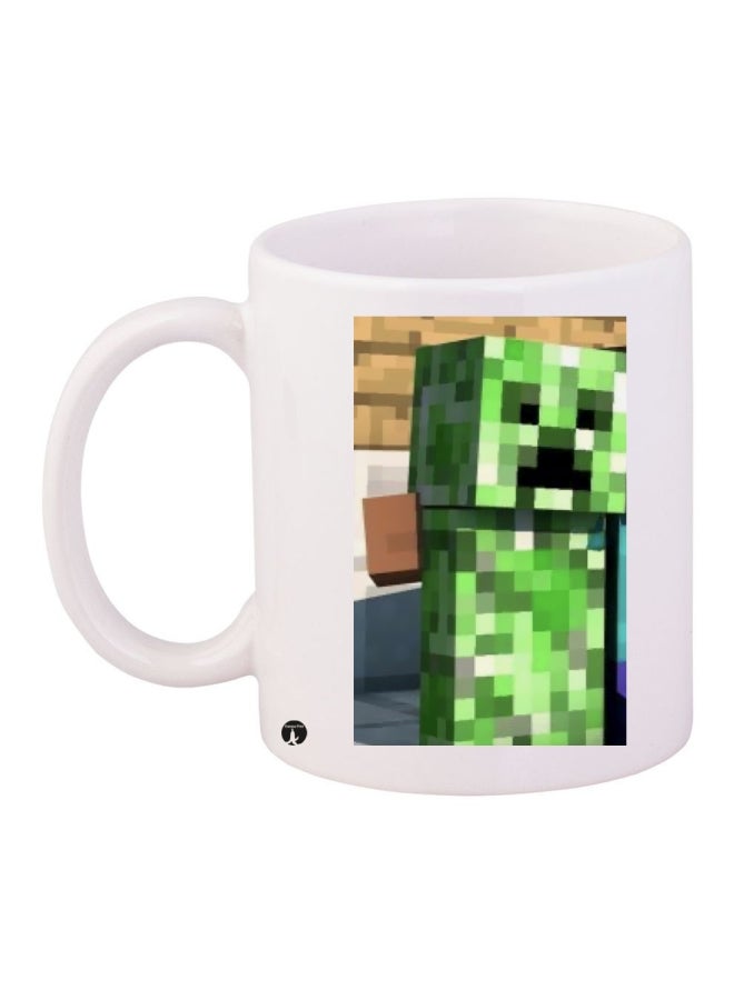 BP Printed Ceramic Coffee Mug White/Green/Yellow