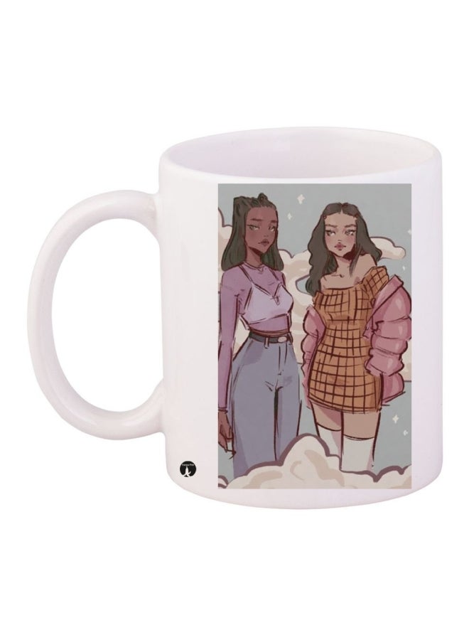 BP Printed Coffee Mug White/Brown/Grey