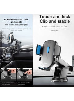 JR- OK3 Free Rotation Adjustable Length Car Phone Holder Black - v1615043162/N43648448A_6