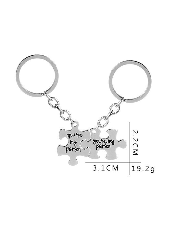 Sharpdo - 2-Piece Puzzle Shaped Keychain - Image 1
