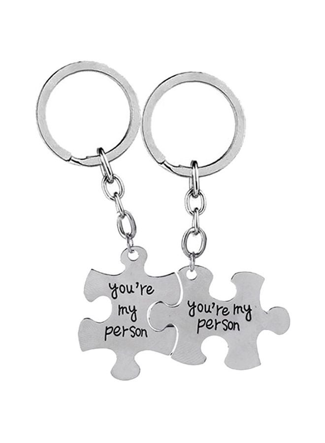 Sharpdo - 2-Piece Puzzle Shaped Keychain - Image 1
