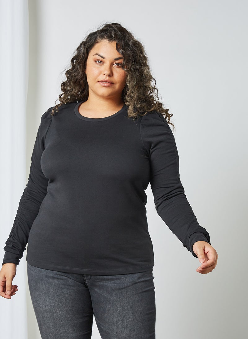 VERO MODA - Curve Plain T-Shirt Black - Image 1