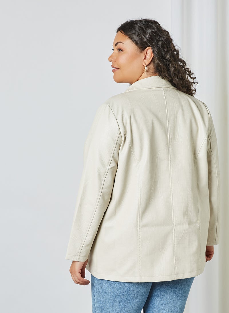 VERO MODA - Curve Boxy Blazer Birch - Image 1