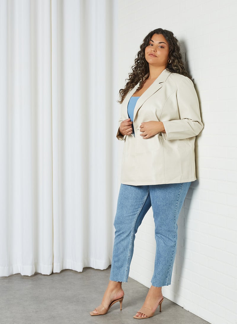 VERO MODA - Curve Boxy Blazer Birch - Image 1
