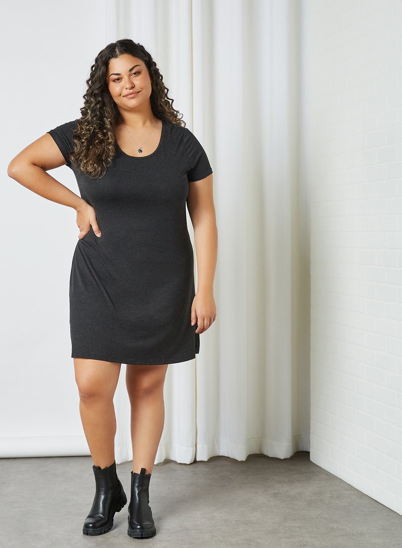 ONLY - Curve Mini T-Shirt Dress Black - Image 1