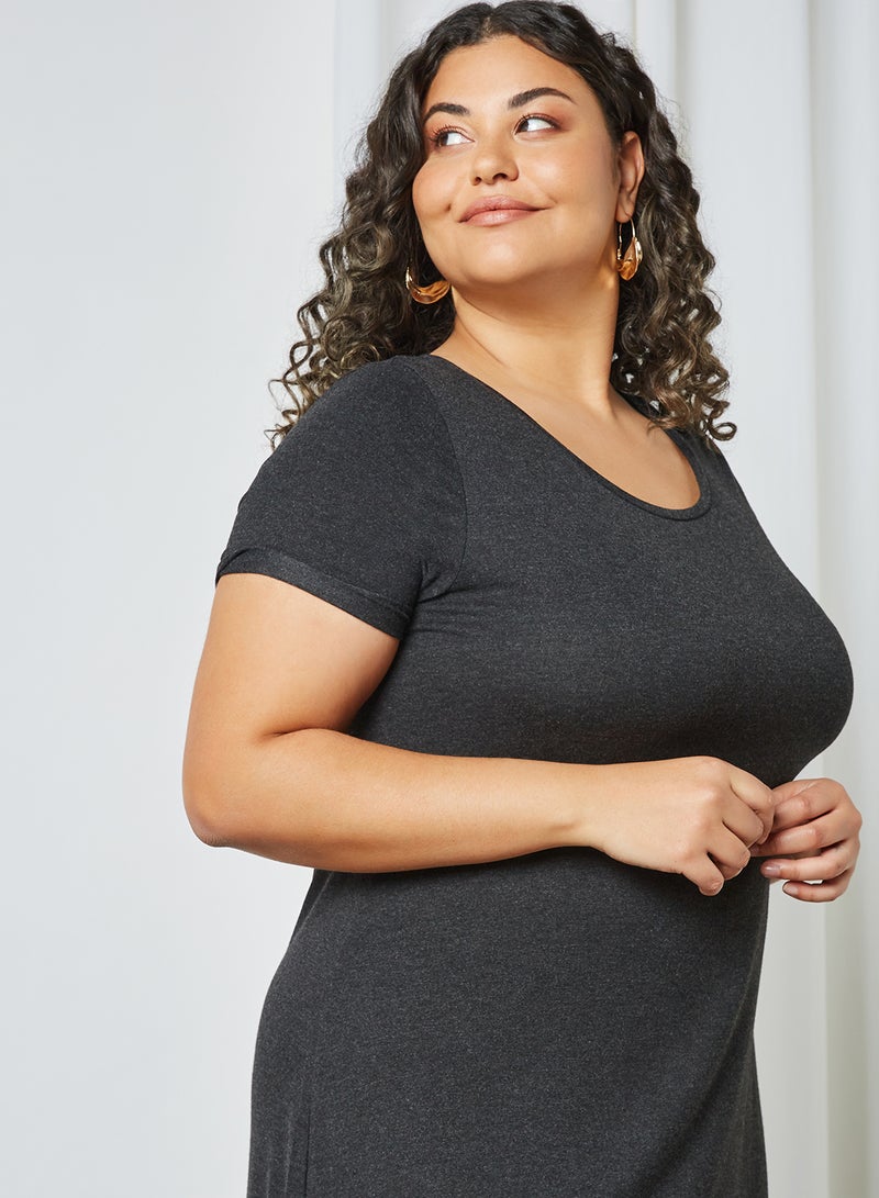 ONLY - Curve Mini T-Shirt Dress Black - Image 1